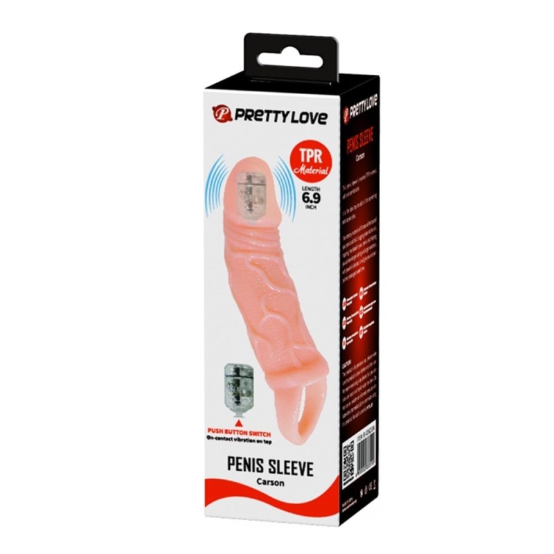 3 cm Dolgu Uzatmalı Titreşimli Penis Kılıfı Prezervatif Vibratör