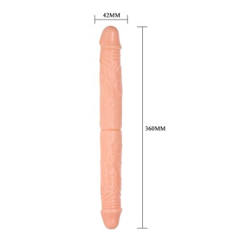 36 cm Çift Taraflı Realistik Dildo Anal Vajinal Penis