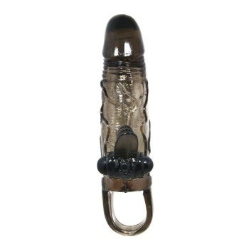 4 cm Uzatmalı Anal Vajinal ve Klitoral Uyarıcılı Titreşimli Penis Kılıfı