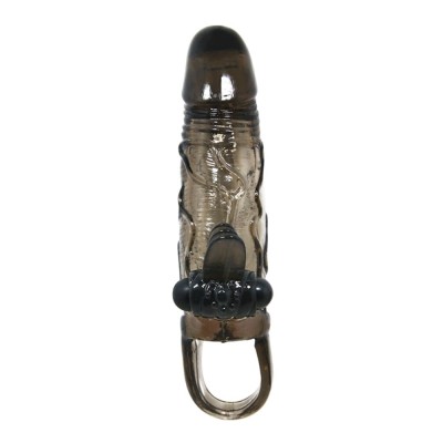 4 cm Uzatmalı Anal Vajinal ve Klitoral Uyarıcılı Titreşimli Penis Kılıfı