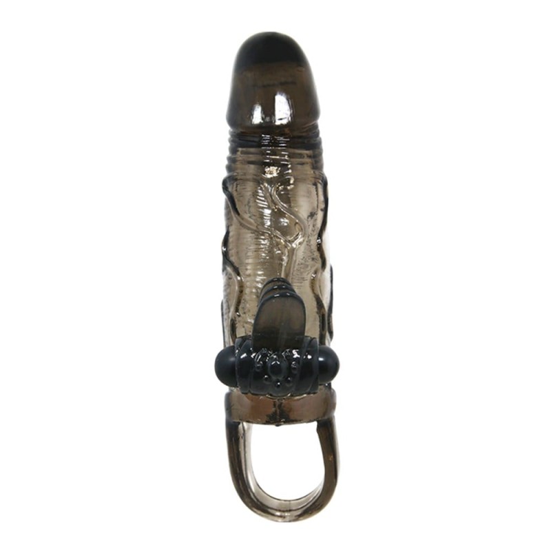 4 cm Uzatmalı Anal Vajinal ve Klitoral Uyarıcılı Titreşimli Penis Kılıfı