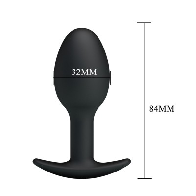 8,4 cm Bilyeli Silikon Anal Plug