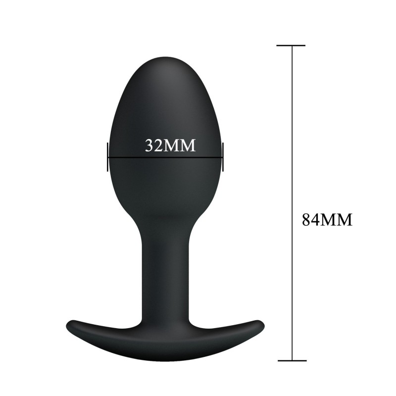 8,4 cm Bilyeli Silikon Anal Plug