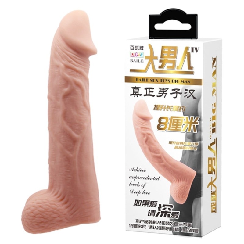 8 cm Dolgulu Realistik Penis Kılıfı
