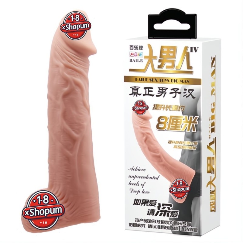 8 cm Dolgulu Realistik Penis Kılıfı
