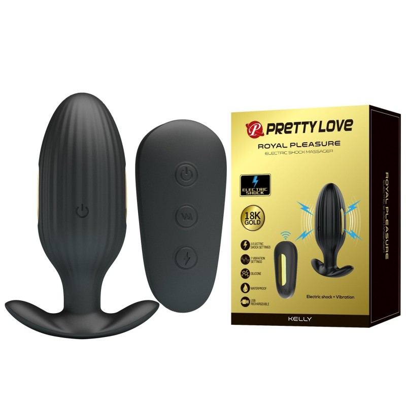 9,2 cm Kumandalı Titreşimli ve Elektrik Şoklu Anal Plug