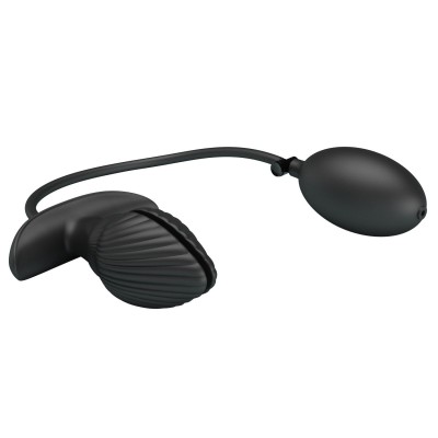 9,6 cm Şişirilebilir ve Titreşimli USB Şarjlı Silikon Anal Plug - Manson