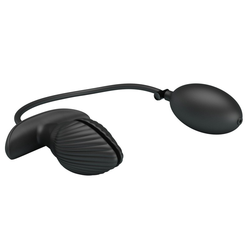 9,6 cm Şişirilebilir ve Titreşimli USB Şarjlı Silikon Anal Plug - Manson