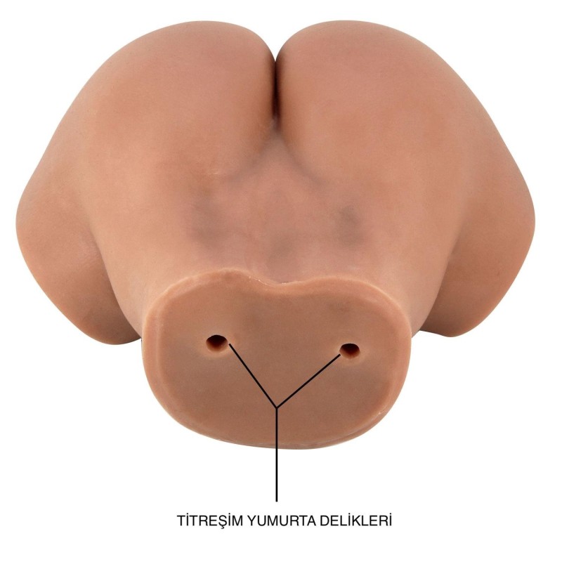 Bayan Kalça Vajina Anal Titreşimli Melez Mastürbatör - Hailey