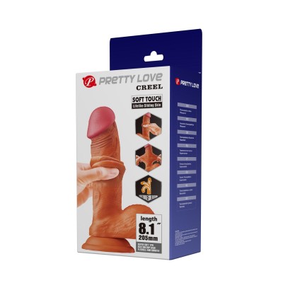 Belden Bağlamalı 20,5 cm Çift Katmanlı Gerçekçi Melez Dildo Penis - Creel