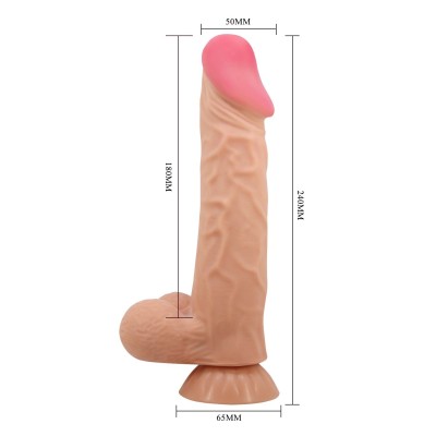 Belden Bağlamalı 24 cm Kıkırdak Yapılı Çift Katmanlı Gerçekçi Dildo Penis - Orton