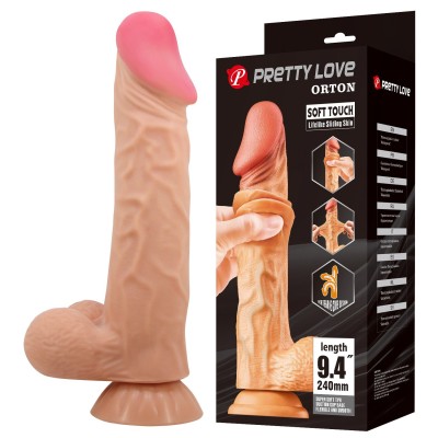 Belden Bağlamalı 24 cm Kıkırdak Yapılı Çift Katmanlı Gerçekçi Dildo Penis - Orton