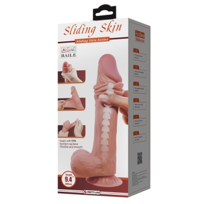 Belden Bağlamalı 24 cm Kıkırdak Yapılı Çift Katmanlı Gerçekçi Melez Dildo Penis - Mendel