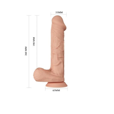 Belden Bağlamalı 26 cm Gerçekçi Kalın Dildo Penis - Bergrisi