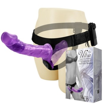Belden Bağlamalı Çift Taraflı Titreşimli Strapon Dildo