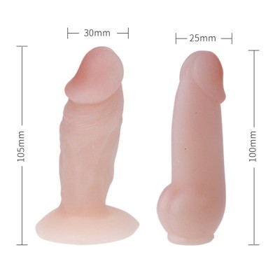 Belden Bağlamalı İçi Dolu 10cm Çift Strapon Penis