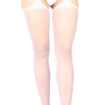 Beyaz Özel Bölgesi Açık Fantazi Külotlu Çorap TM1054