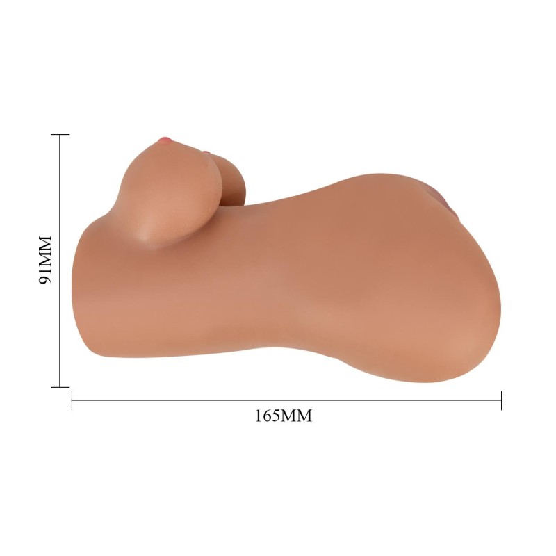 Büyük Göğüslü Realistik Suni Vajina Anal Mastürbatör Melez - Hannah