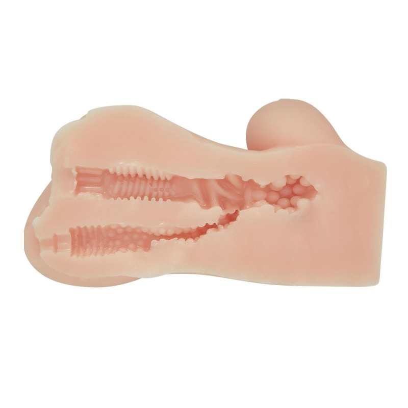 Büyük Göğüslü Ten Rengi Realistik Suni Vajina Anal Mastürbatör - Hannah