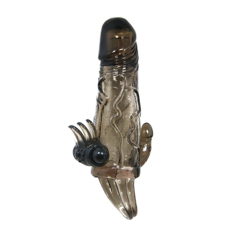 Çift Motorlu Titreşimli Penis Uzatıcı ve Klitoris Uyarıcı Sleeve – Brave Man (Siyah)