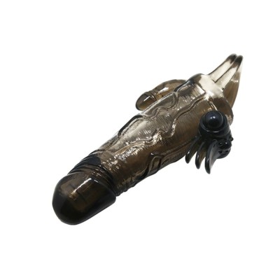 Çift Motorlu Titreşimli Penis Uzatıcı ve Klitoris Uyarıcı Sleeve – Brave Man (Siyah)