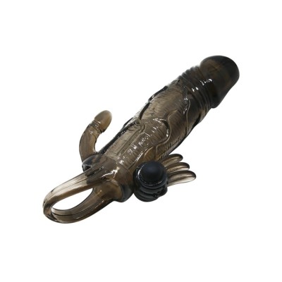 Çift Motorlu Titreşimli Penis Uzatıcı ve Klitoris Uyarıcı Sleeve – Brave Man (Siyah)