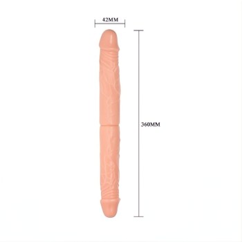 Double Dong Çift Taraflı İki Yönlü Esnek Dildo Kıkırdaklı Penis 36 Cm