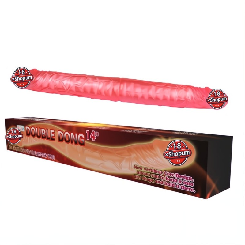 Double Dong Çift Taraflı İki Yönlü Esnek Dildo Kıkırdaklı Penis 36 Cm