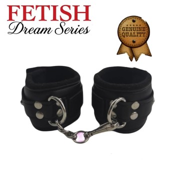 Fetiş Süper Soft Kürklü Deri Bilek Kelepçesi – Siyah