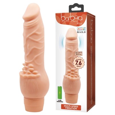 Güçlü Titreşimli 19,5 cm Realistik Vibratör Gerçekci Penis Dildo