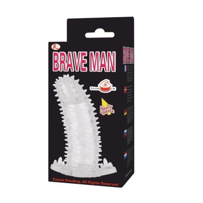 Klitoral Uyarıcılı Tırtıklı Şeffaf Penis Kılıfı