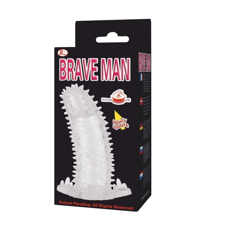 Klitoral Uyarıcılı Tırtıklı Şeffaf Penis Kılıfı