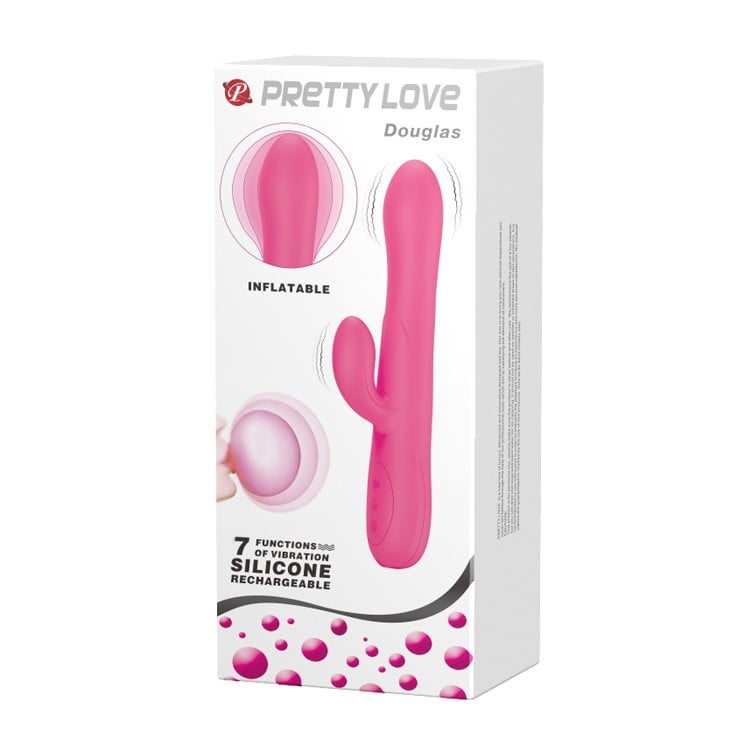 Şişirilebilir 7 Fonksiyonlu Titreşimli Silikon Vibratör - Douglas
