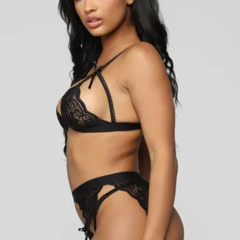 Siyah Dantelli Jartiyer Takımı TM1274