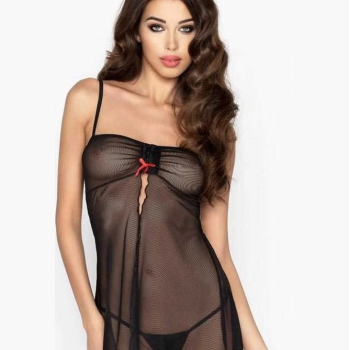 Siyah Transparan Fantazi Gecelik TM1191