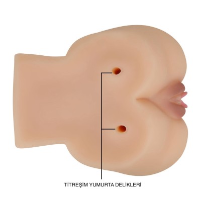 Titreşimli Bayan Kalça Vajina Anal Mastürbatör - Kylie