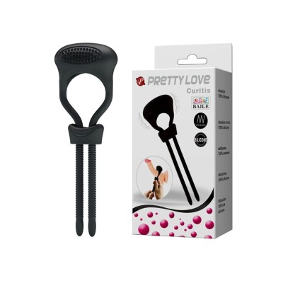 Titreşimli Penis Sıkıcı Halkası Prostat Kelepçe Yüzüğü - Curitis