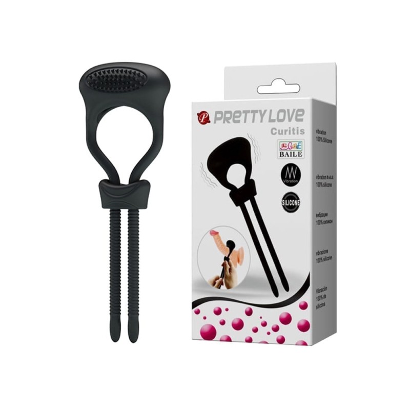 Titreşimli Penis Sıkıcı Halkası Prostat Kelepçe Yüzüğü - Curitis