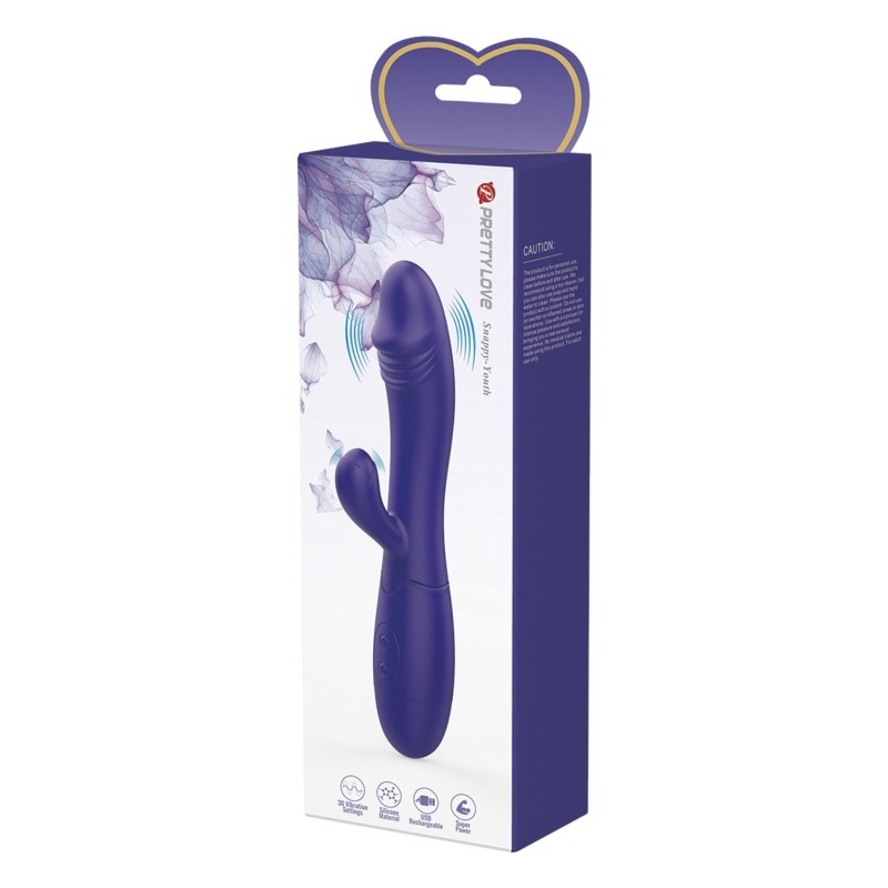 USB Şarjlı 30 Titreşim Modlu Çift Uyarımlı G-Spot ve Klitoral Vibratör - Snappy-Youth