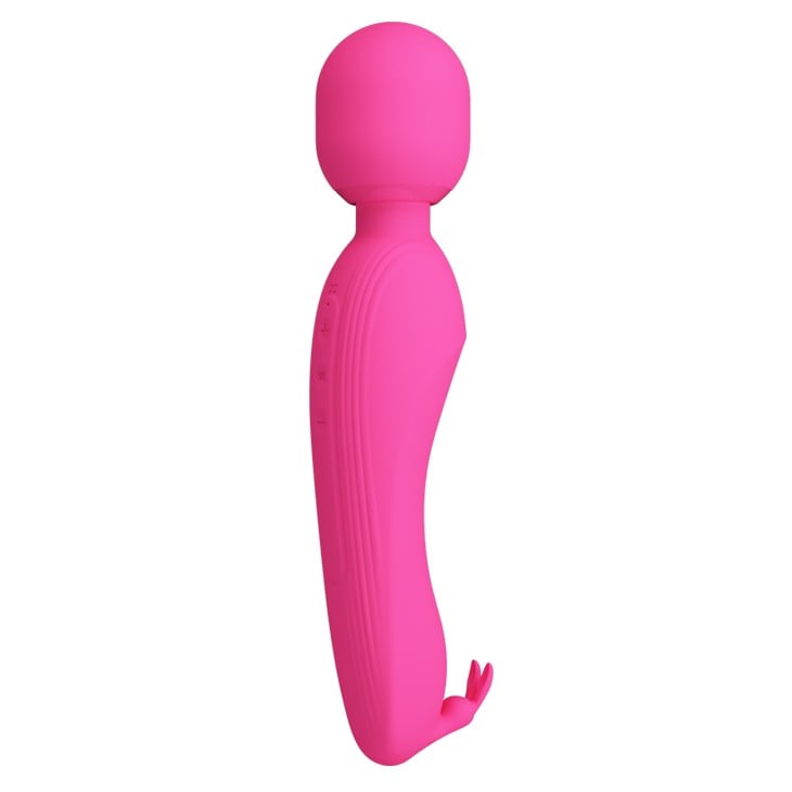 USB Şarjlı Silikon Masaj Wand Vibratör - Curtis (Pembe)