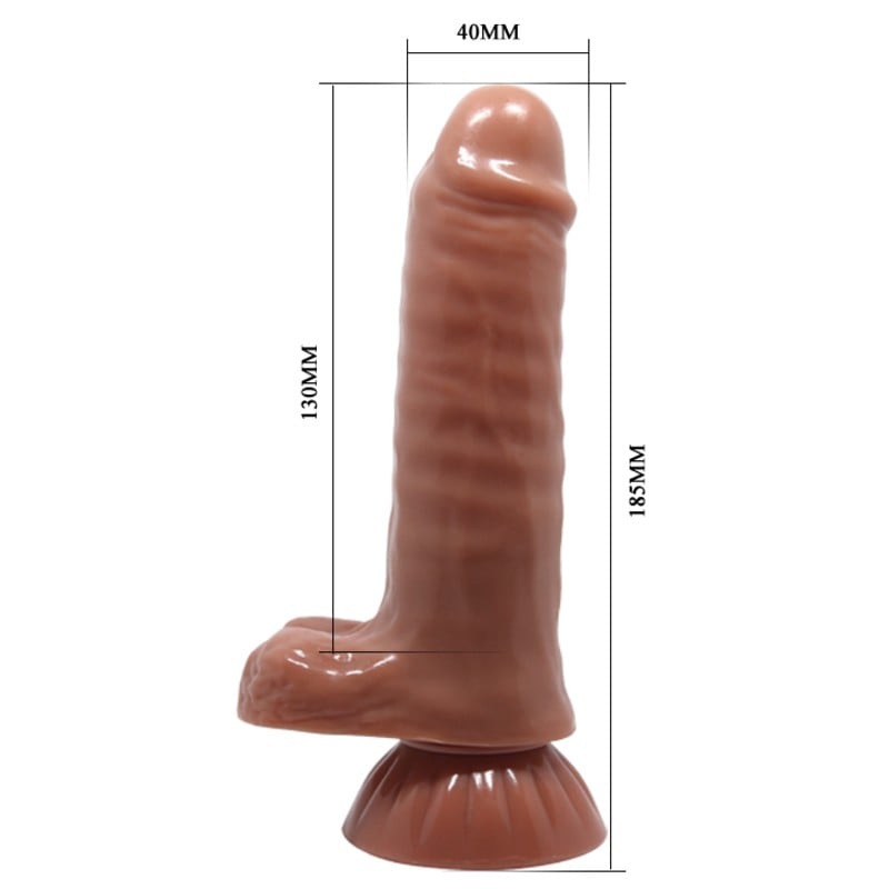 Yeni Nesil Çift Katmanlı 18,5 cm Realistik Dildo Penis